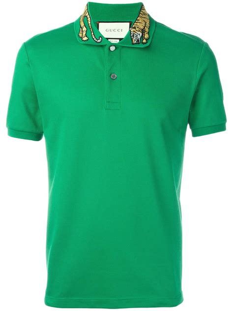 new polo gucci shirt design green and shoulder strips|Gucci Mens Polo Shirts .